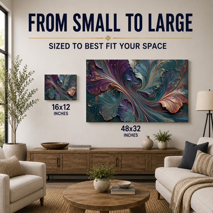 Midnight Botanicals – Abstract Metallic Floral Art