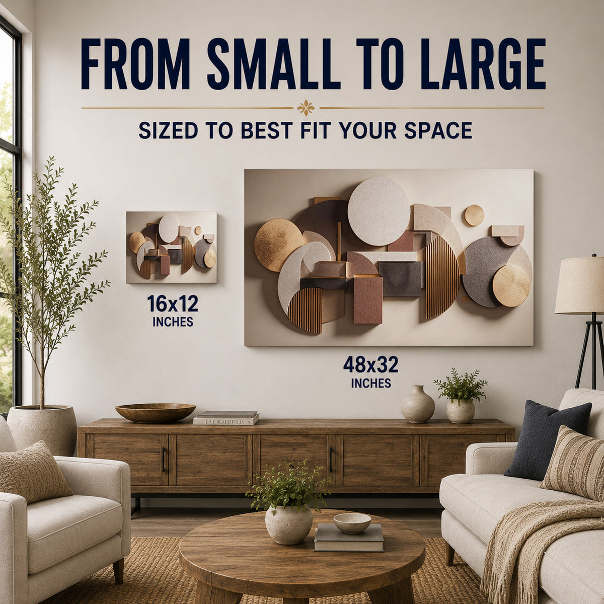 Geometric Harmony – Modern Neutral Abstract Art