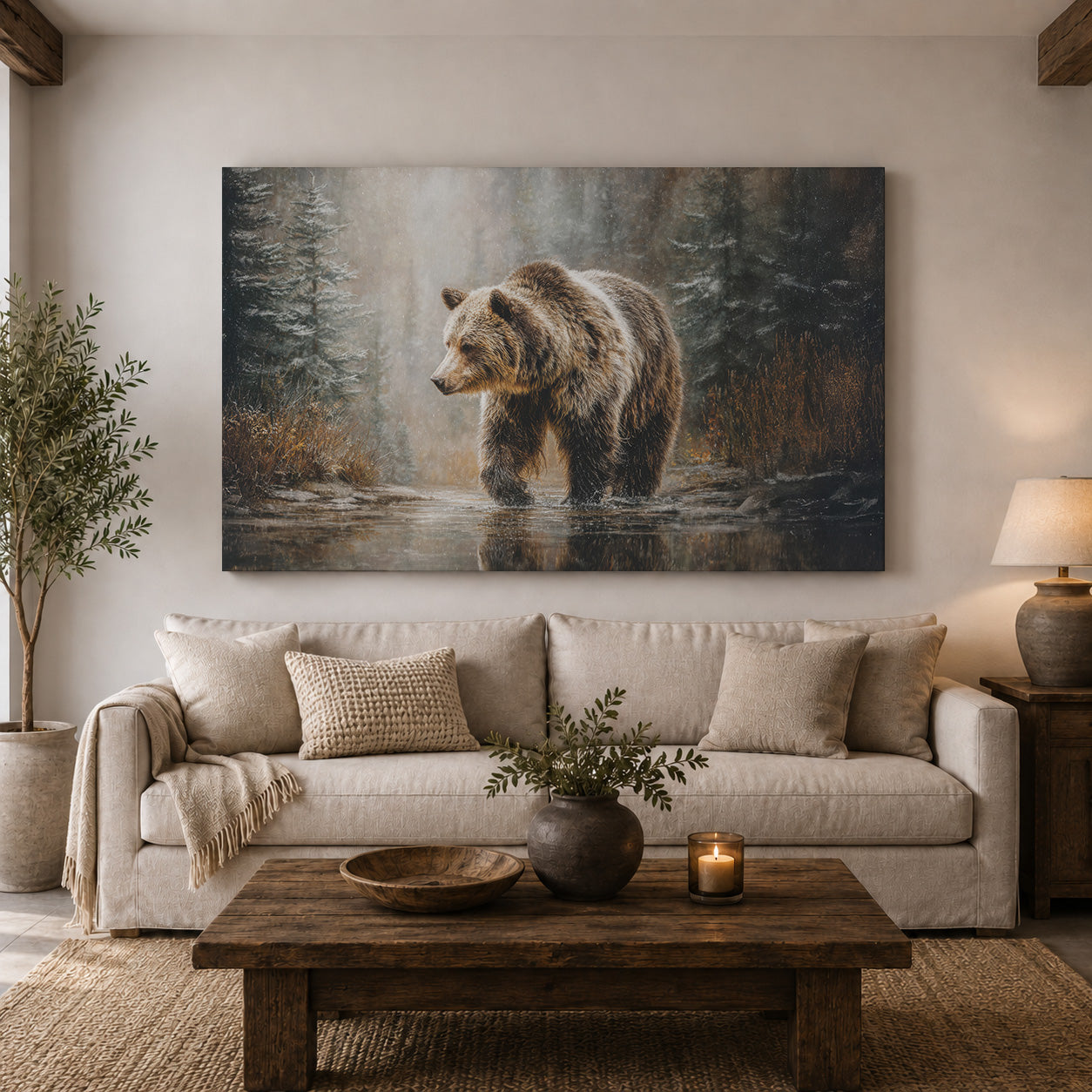 Grizzly in the Stream