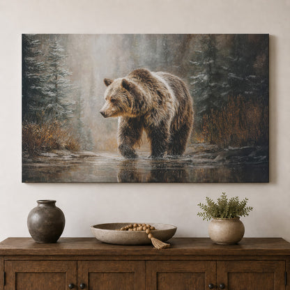 Grizzly in the Stream