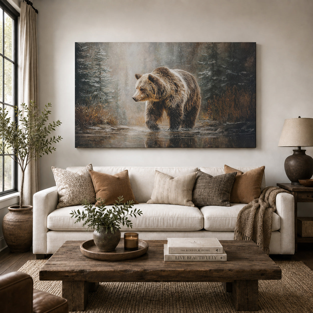 Grizzly in the Stream