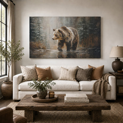 Grizzly in the Stream