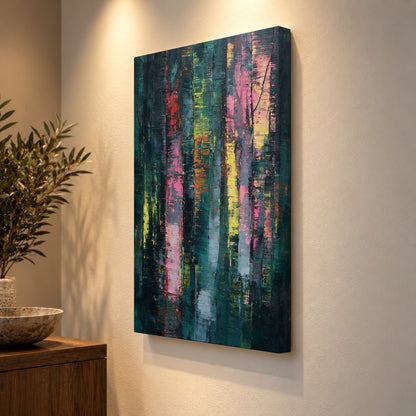Vibrant Reflections – Colorful Abstract Forest
