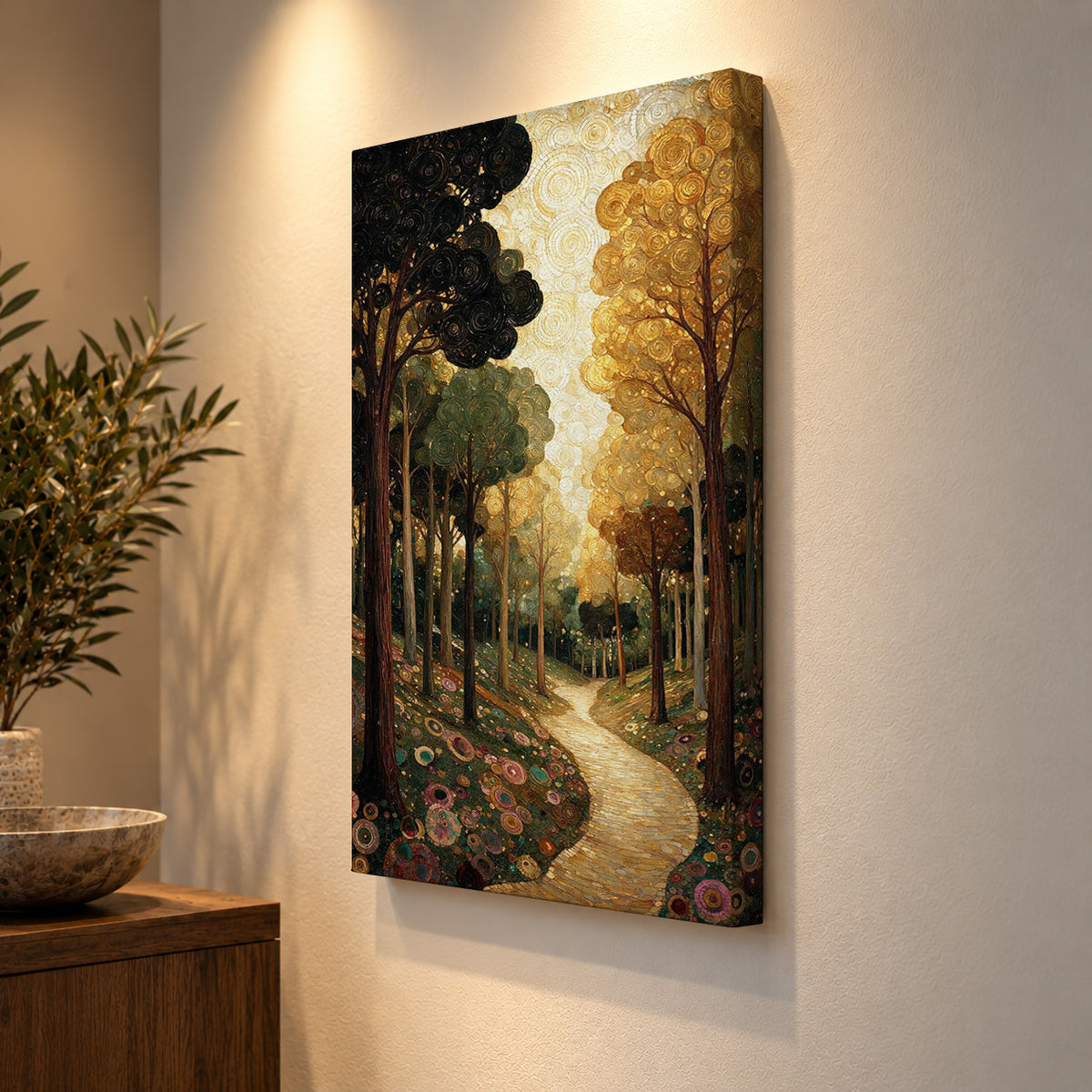 Enchanted Golden Forest – A Path Through the Trees