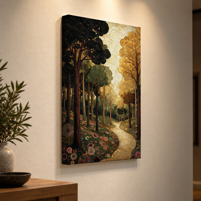 Enchanted Golden Forest – A Path Through the Trees