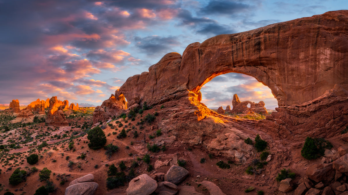 Window to the Desert — Arches National Park Sunset