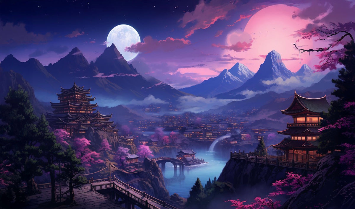 Moonlit Sakura — Japanese Vaporwave Dreamscape