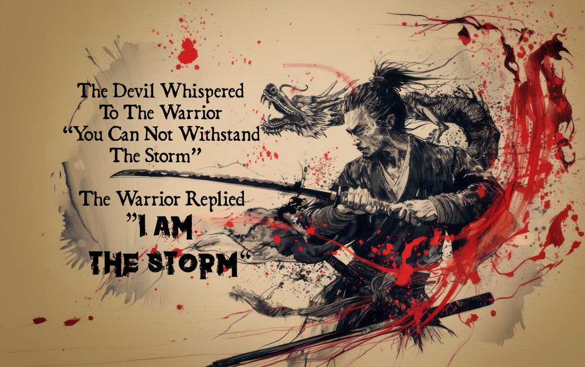 I Am the Storm — Samurai Warrior & Dragon