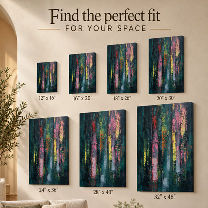 Vibrant Reflections – Colorful Abstract Forest