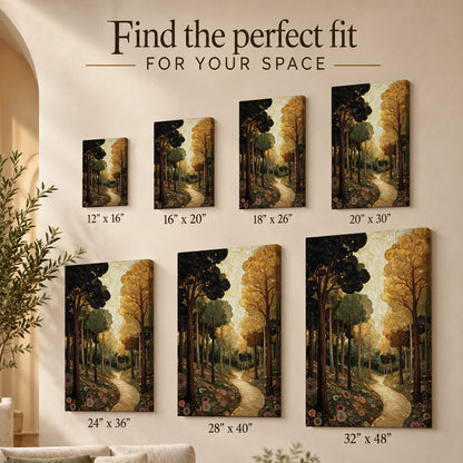Enchanted Golden Forest – A Path Through the Trees