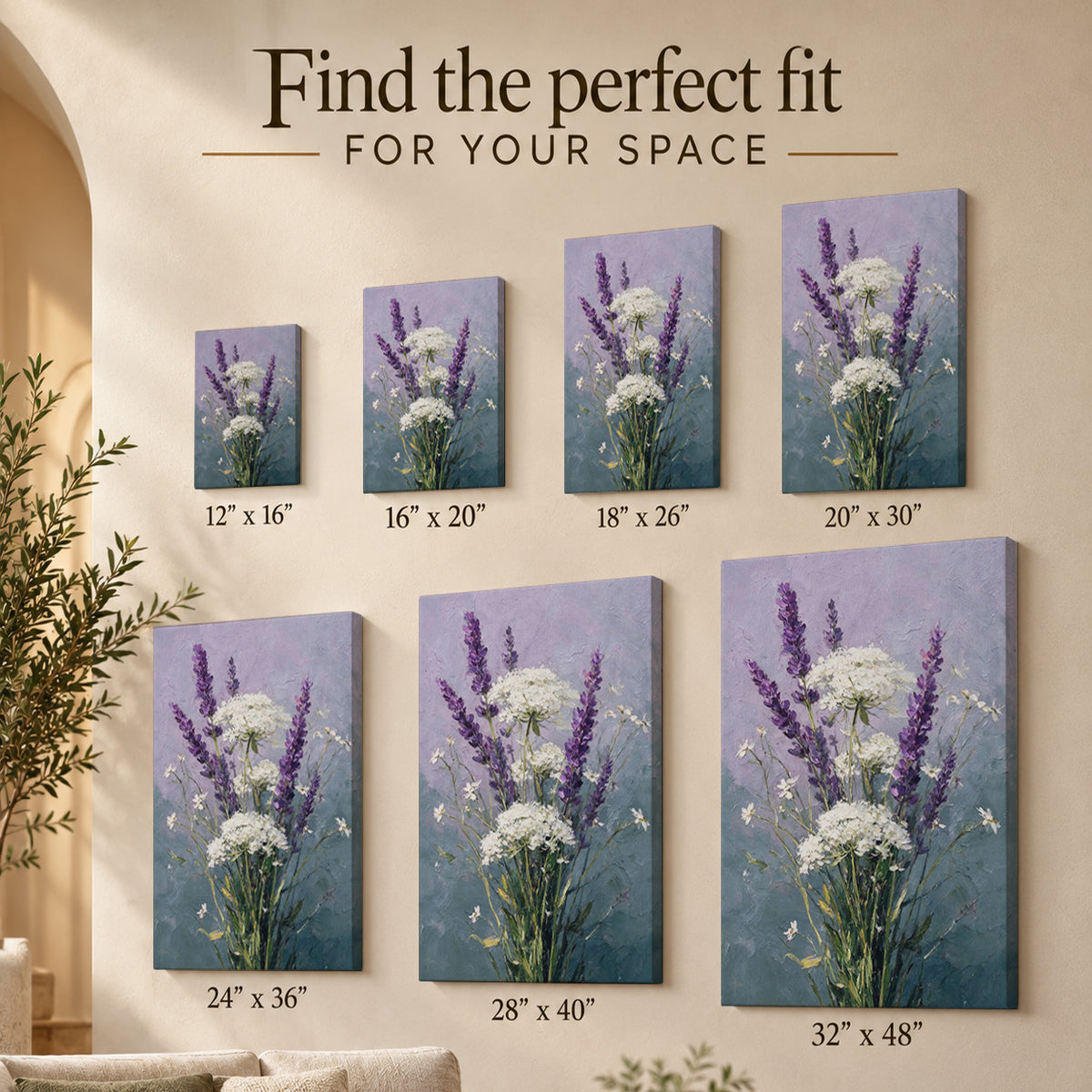 Lavender and Ivory Blossoms