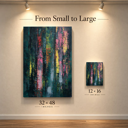 Vibrant Reflections – Colorful Abstract Forest