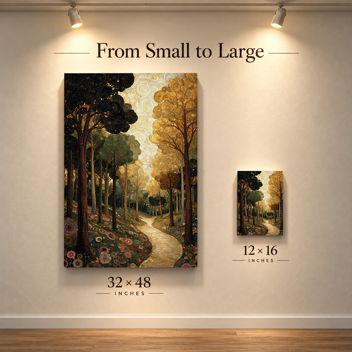 Enchanted Golden Forest – A Path Through the Trees