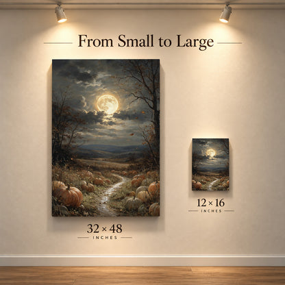 Moonlight Over the Pumpkin Fields