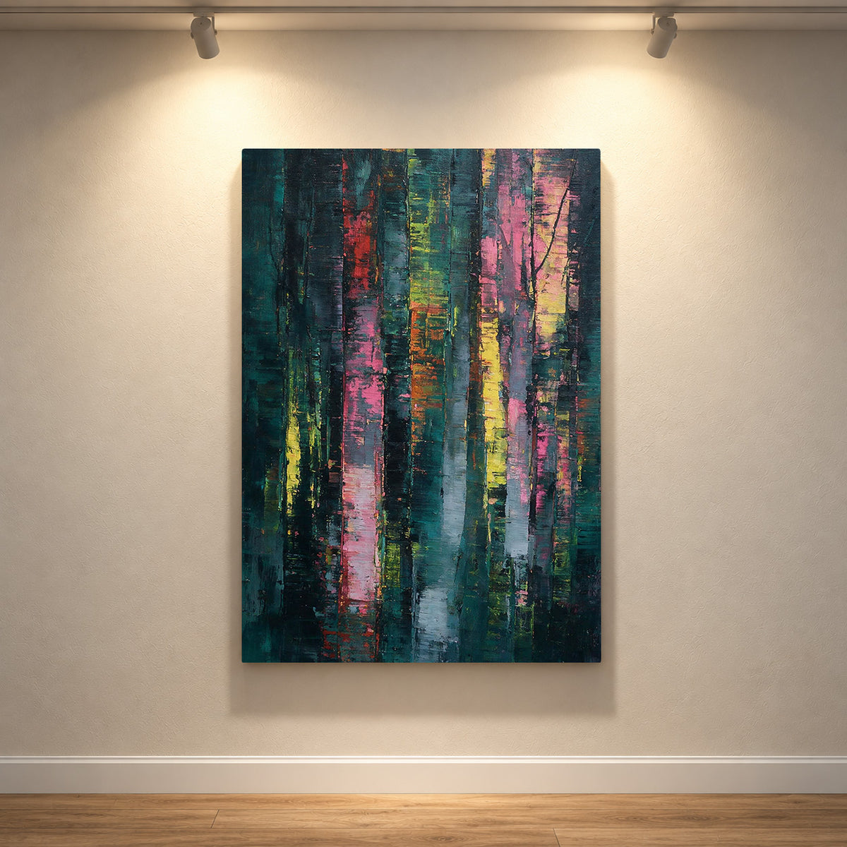 Vibrant Reflections – Colorful Abstract Forest