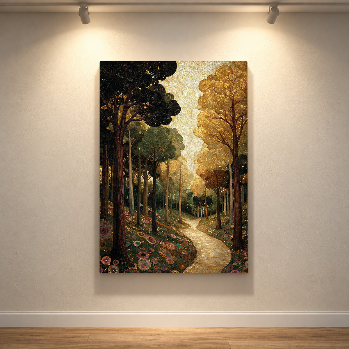 Enchanted Golden Forest – A Path Through the Trees