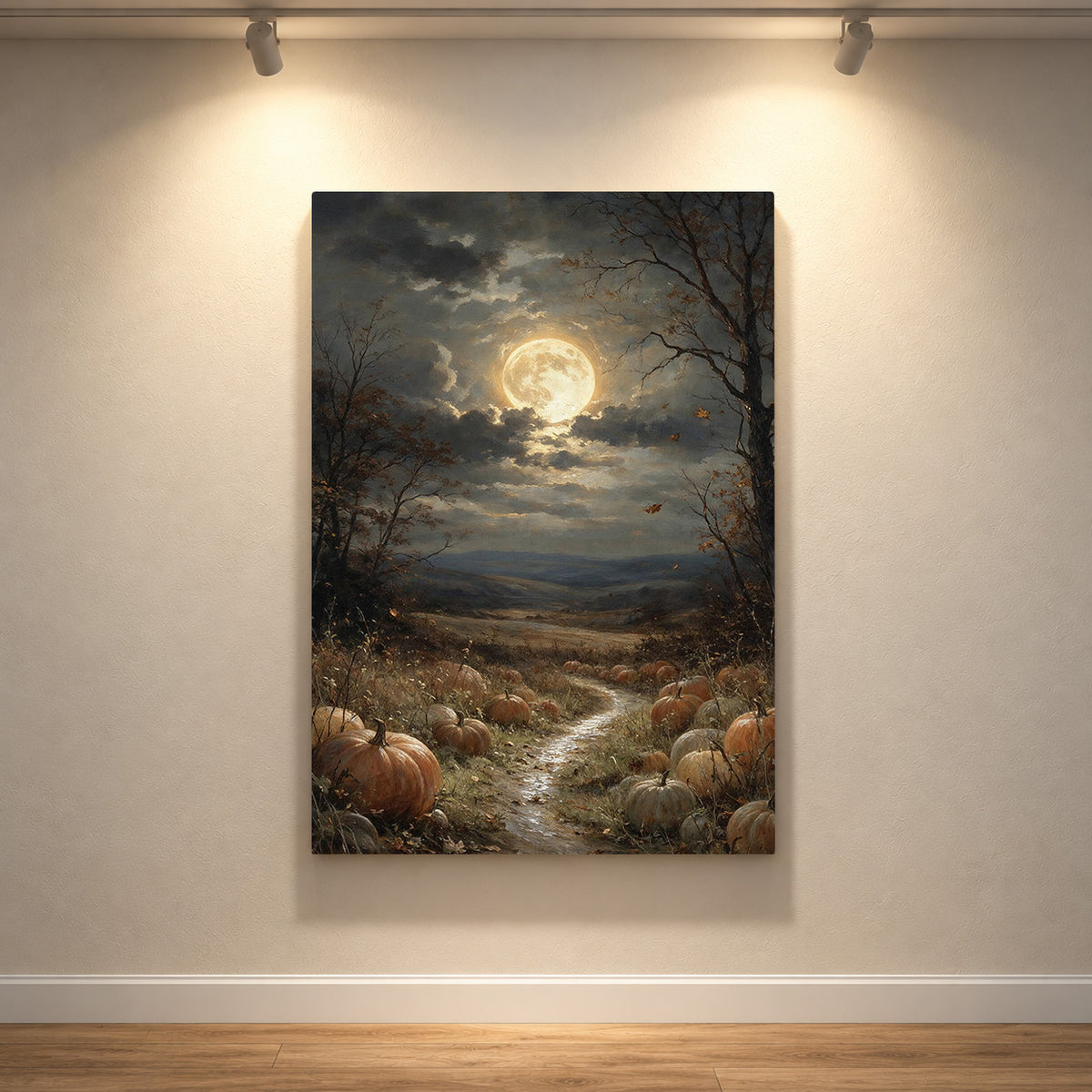 Moonlight Over the Pumpkin Fields