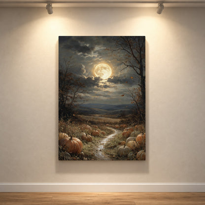 Moonlight Over the Pumpkin Fields