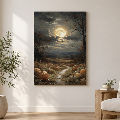 Moonlight Over the Pumpkin Fields