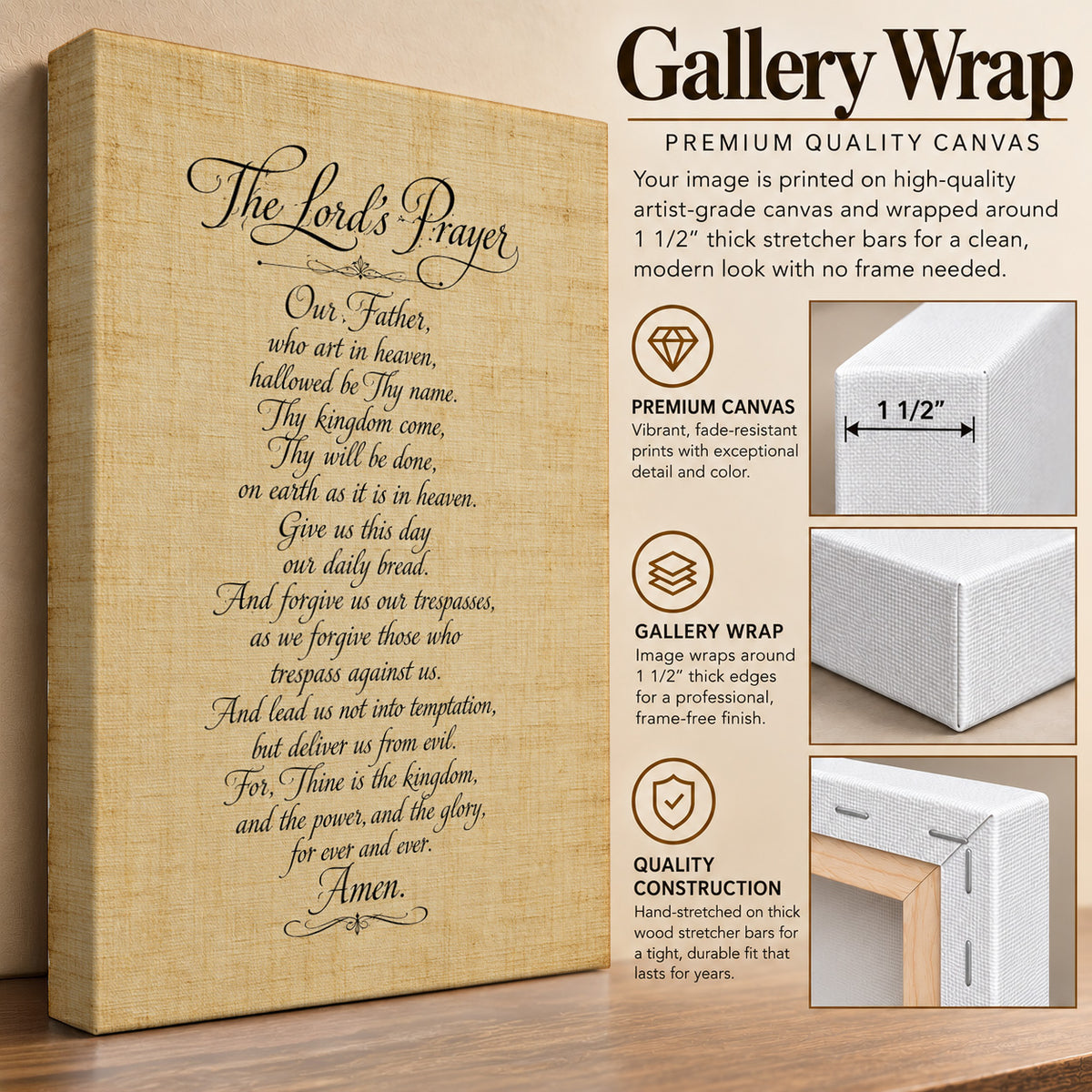 The Lord's Prayer – Vintage Scripture Art