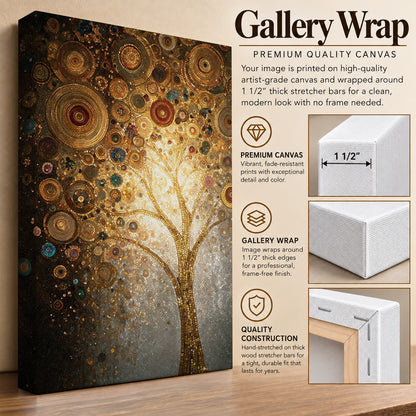 Golden Tree of Life – Celestial Mosaic