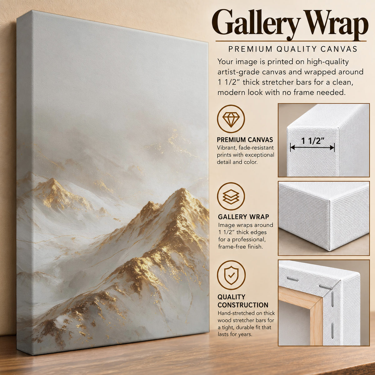 Golden Peaks in the Mist