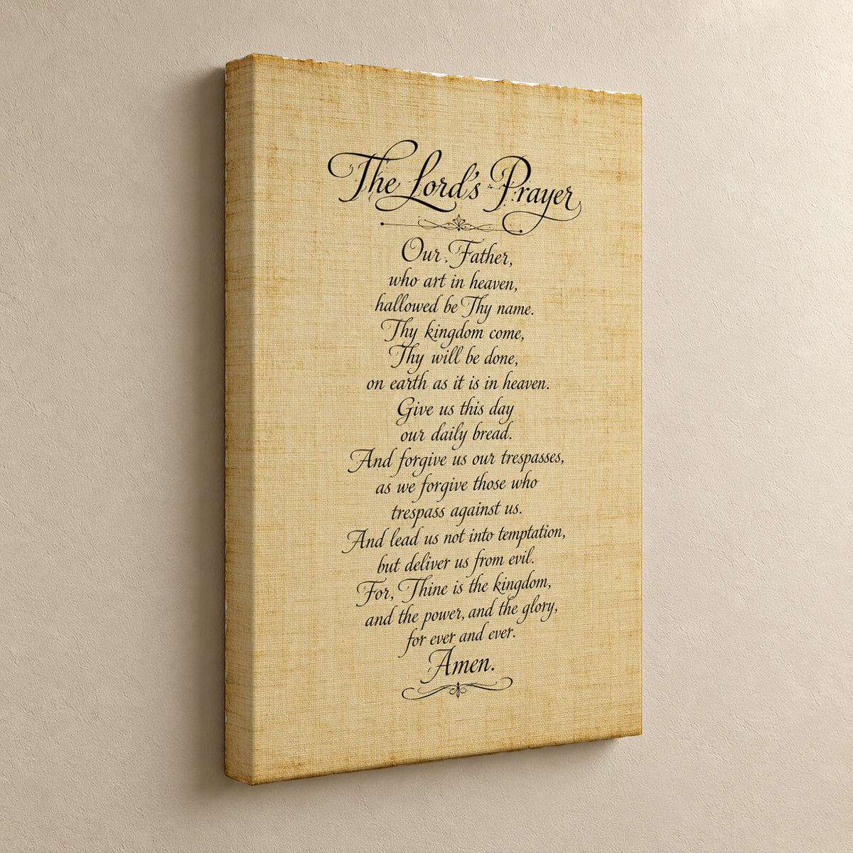 The Lord's Prayer – Vintage Scripture Art
