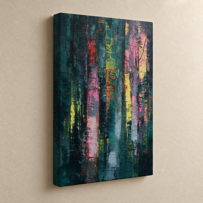 Vibrant Reflections – Colorful Abstract Forest