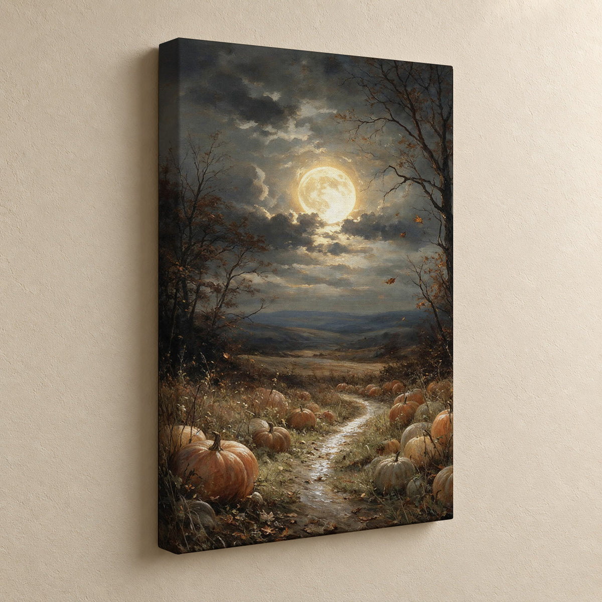 Moonlight Over the Pumpkin Fields