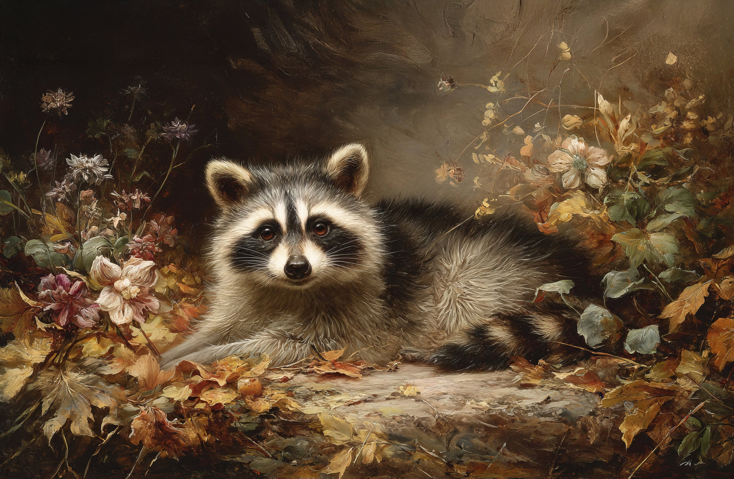 Woodland Bandit – Raccoon in Autumn
