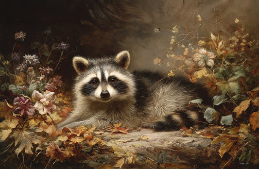 Woodland Bandit – Raccoon in Autumn